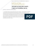 Ordre Du Jour Sur Le Suicide, Saint-Cloud, 12 Mai 1802 (22 Floréal An X) PDF