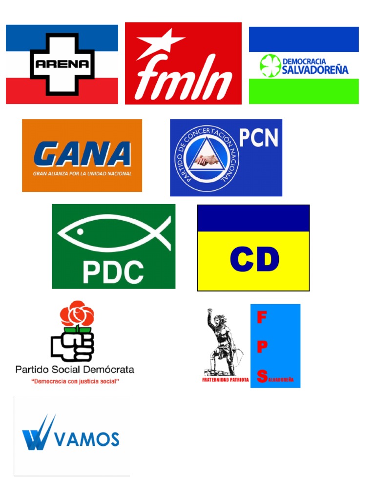 Bandera de Los Partidos Politicos de El Salvador PDF