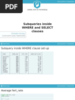 Subqueries Inside Where and Select Clauses: Chester Ismay