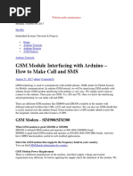 GSM Module Interfacing With Arduino - How To Make Call and SMS