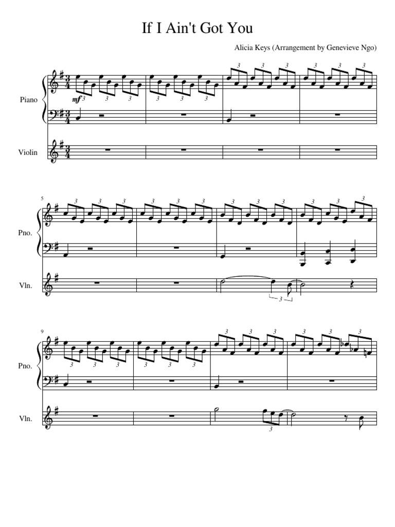 If I Aint Got You - Alicia Keys | PDF | Keyboard Instruments