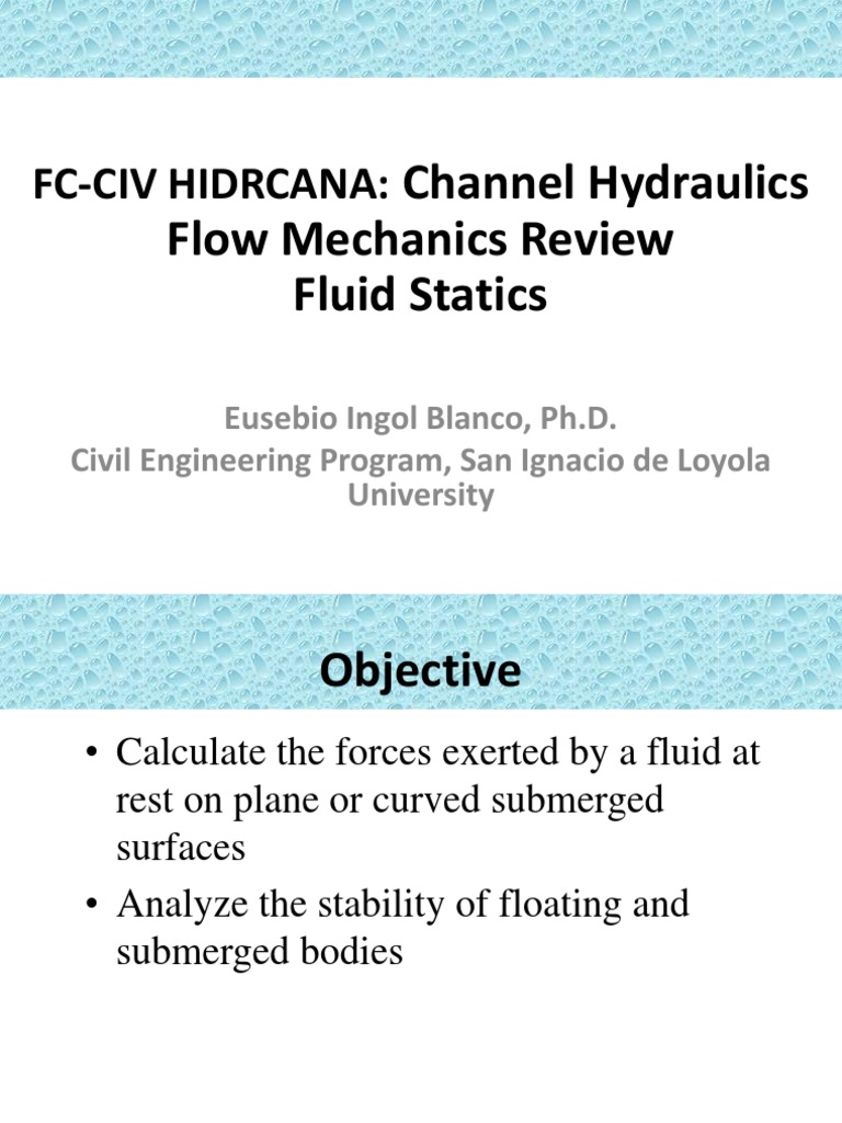 Review Fluid Statics | PDF | Buoyancy | Classical Mechanics