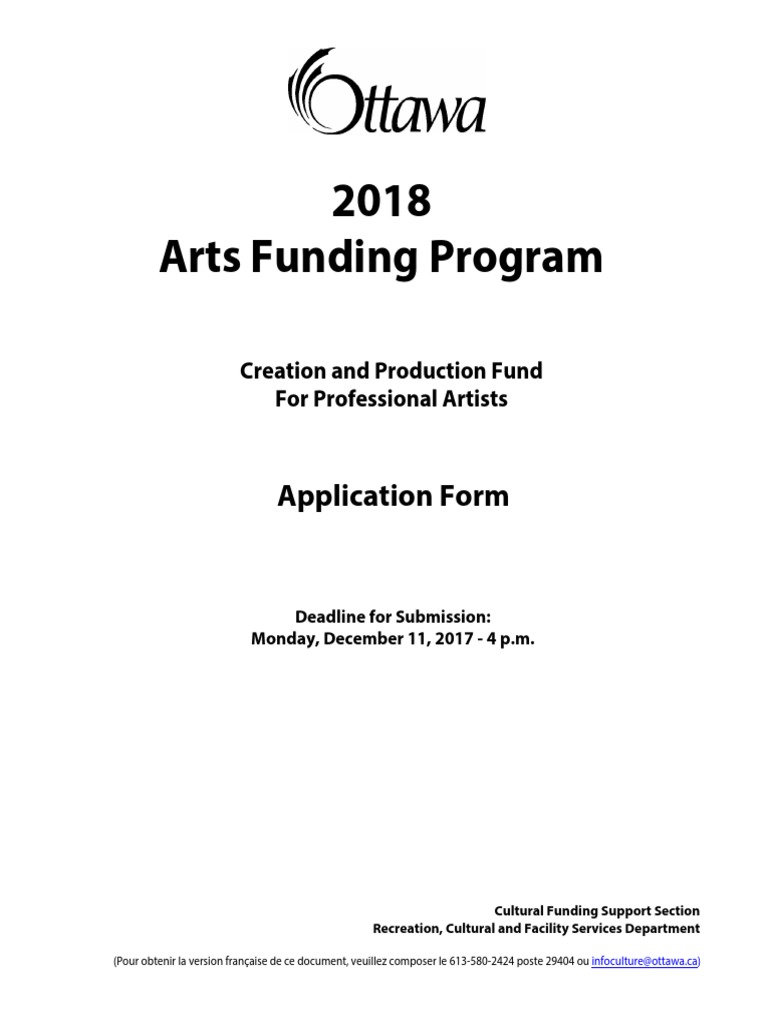 2018 Arts Funding Application Guide | PDF | Fundraising | Revenue
