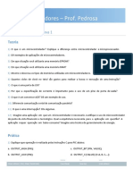 Lista de Exercícios - Prova 1 PDF