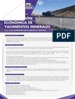 Curso Valorización Económica de Yacimientos Minerales - AGO2018 - IIMP