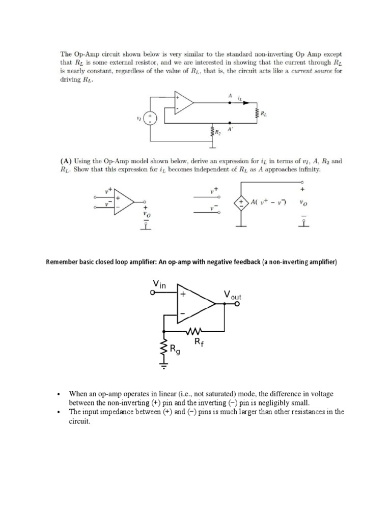 Remember Basic Closed Loop Amplifier An OpAmp With Negative Feedback