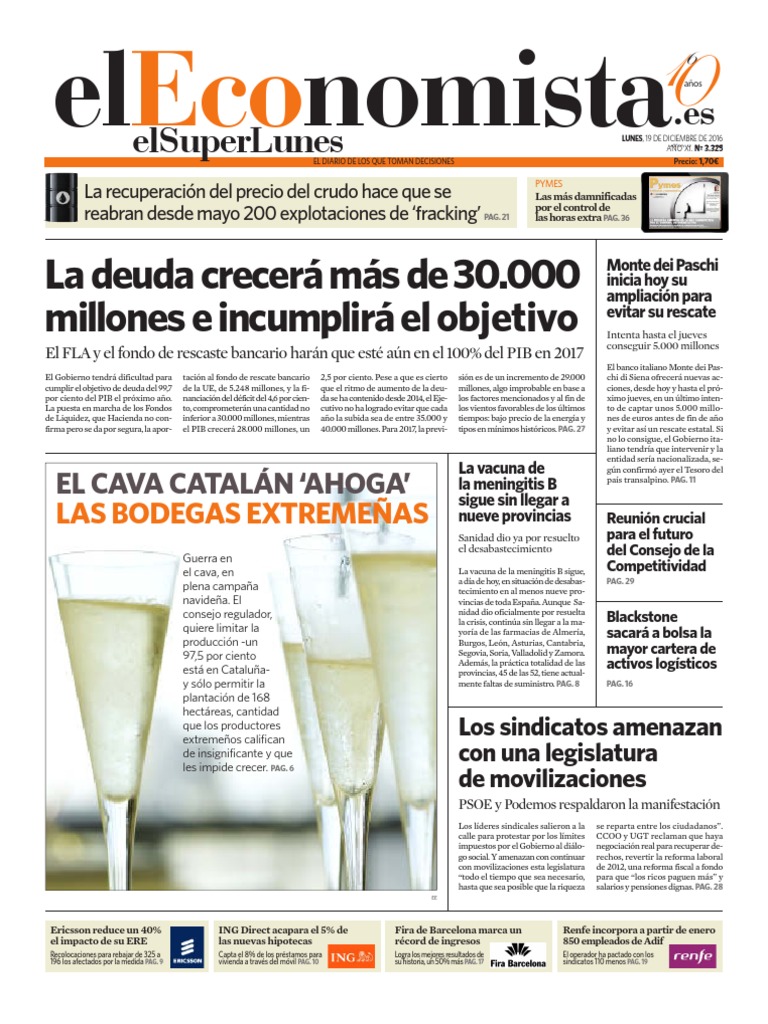 superlunes 19 12 2016 | Deuda gubernamental | España superlunes 19 12 2016 | Deuda gubernamental | España