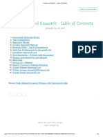 0. Keyword Research - Table of Contents