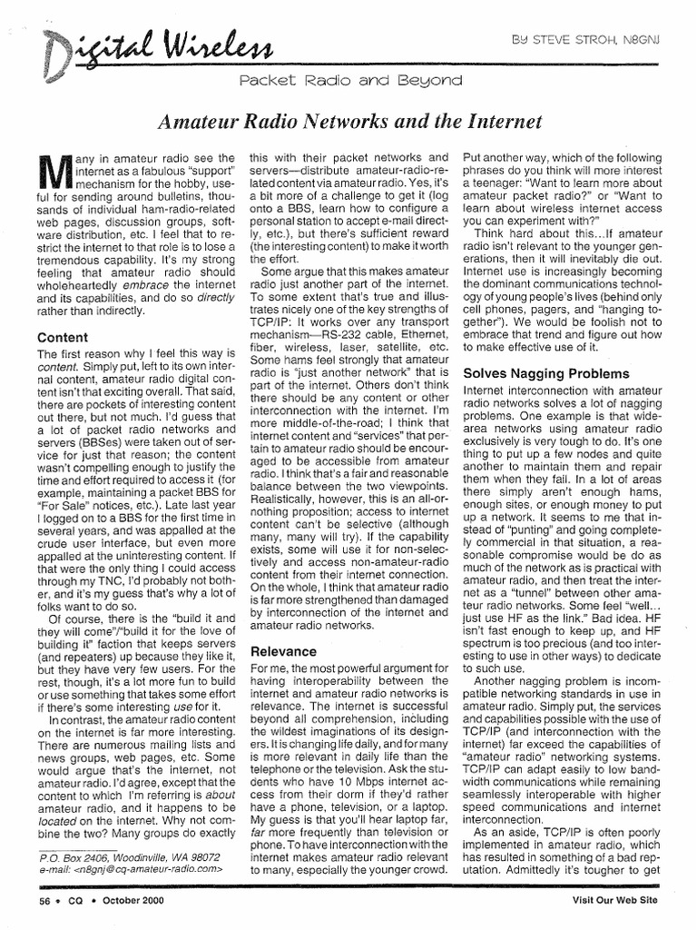 Enhancing Amateur Radio with Internet Integration | PDF | Internet ...