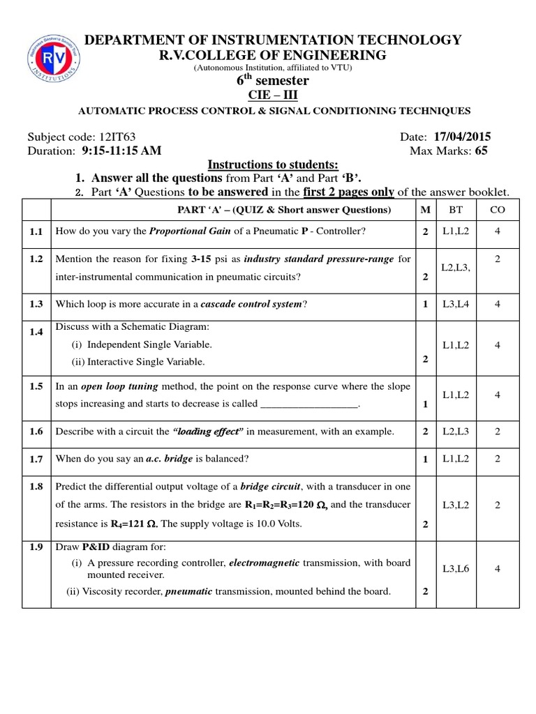 Advanced Process Control PDF Control System Control Theory