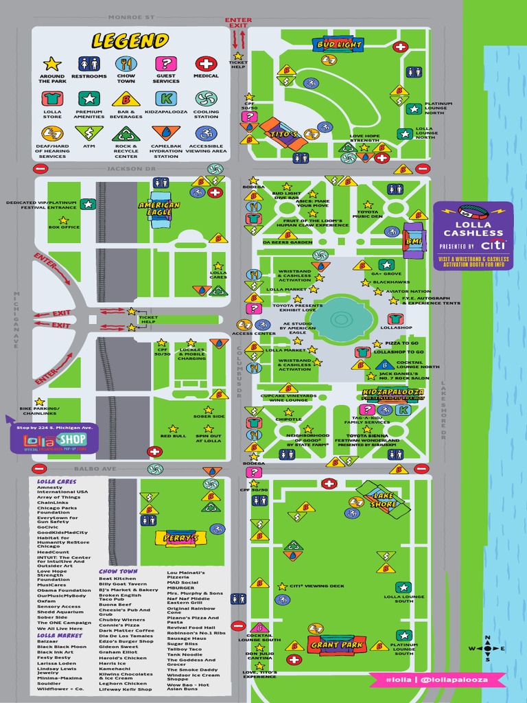 Lolla Map PDF Cuisine Foods