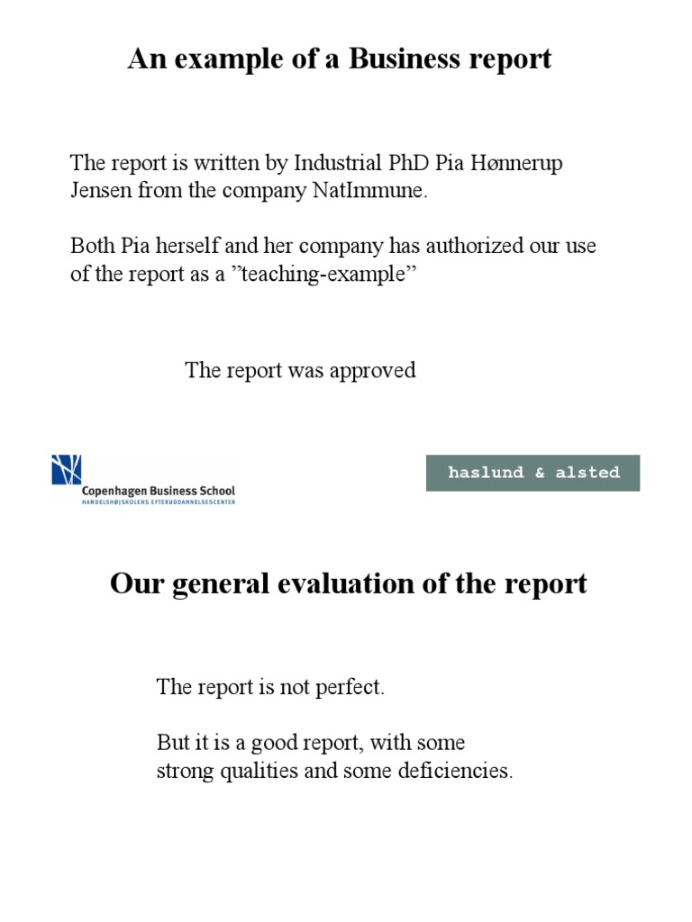 Example Business Report | PDF | Career & Growth