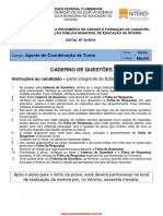 Concurso para Agente de Coordenação de Turno