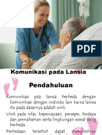 Komunikasipada Lansia