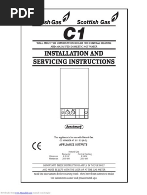 British Gas (Worcester) c1 Manual | PDF | Water Heating | Tap (Valve)