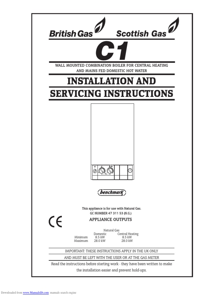 British Gas (Worcester) c1 Manual | PDF | Water Heating | Tap (Valve)
