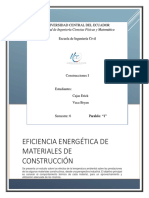 Eficiencia Energética de Materiales de Construcción