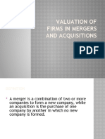 Valuation of Firms in Mergers and Acquisitions