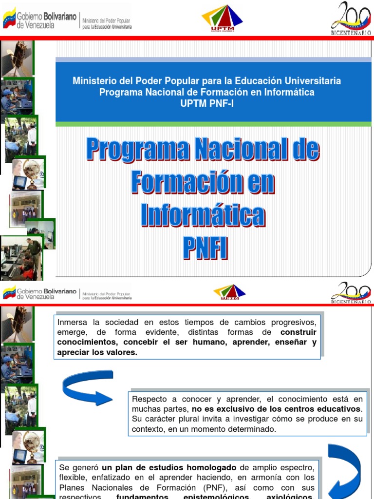 Programa Nacional de Formación en Informática | PDF | Aprendizaje ...