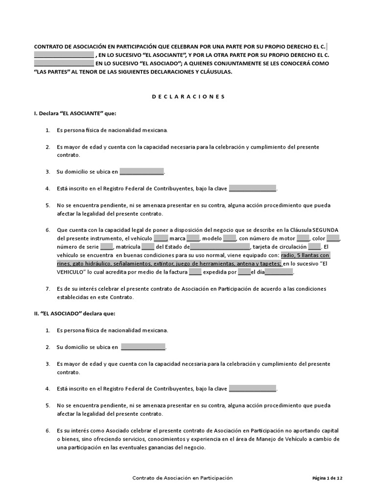 2 Contrato de Modelo de Renta Del Vehiculo Para El Chofer