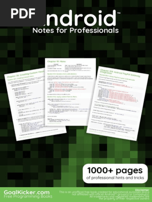 Android Notes For Professionals Android Operating System Computer File