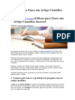 8 Dicas Para Fazer Um Artigo Científico Incrível