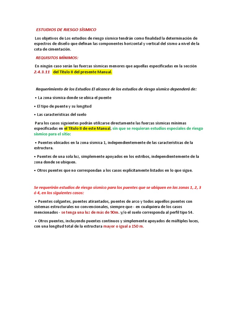 Estudio de Riesgo Sísmico para Puentes | PDF | Temblores | Suelo