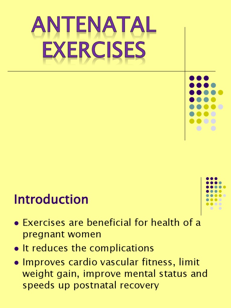 Antenatal Exercises | PDF | Breathing | Abdomen