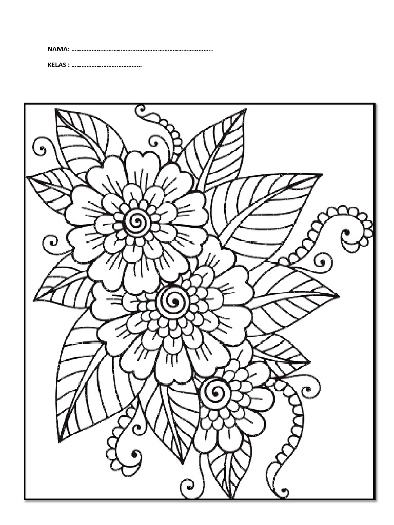 buku mewarna corak batik