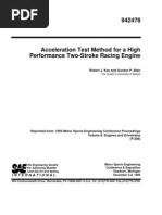 Acceleration Test Method For A High Performance 2s Racing Engine