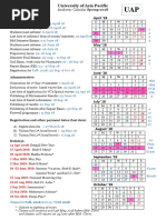 Academic Calendar Spring 2018 REVISED 18 April