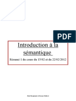 Introduction à La Sémantique