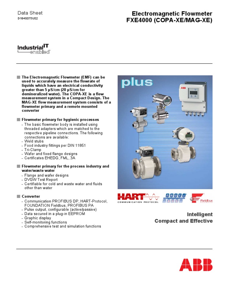 ABB Flow Meter Manual Flow Measurement Pipe (Fluid Conveyance)