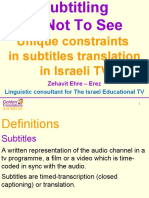 Subtitling or Not To See-English