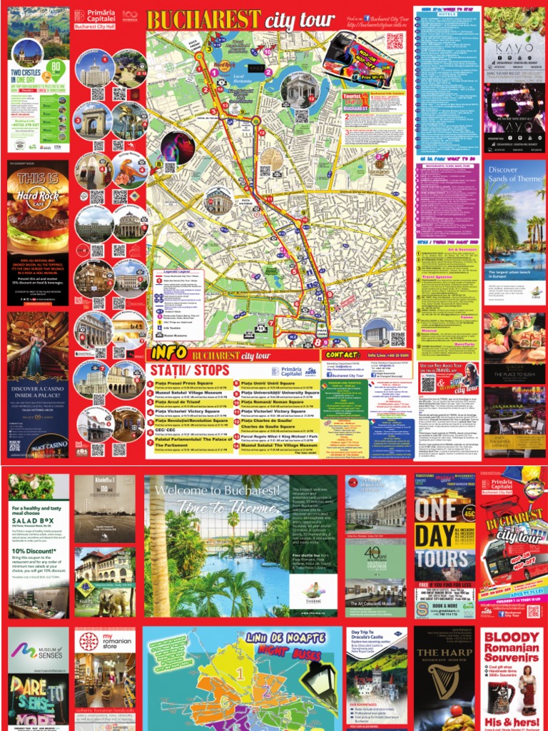 Bucharest City Tour Bus Map 2018 | PDF