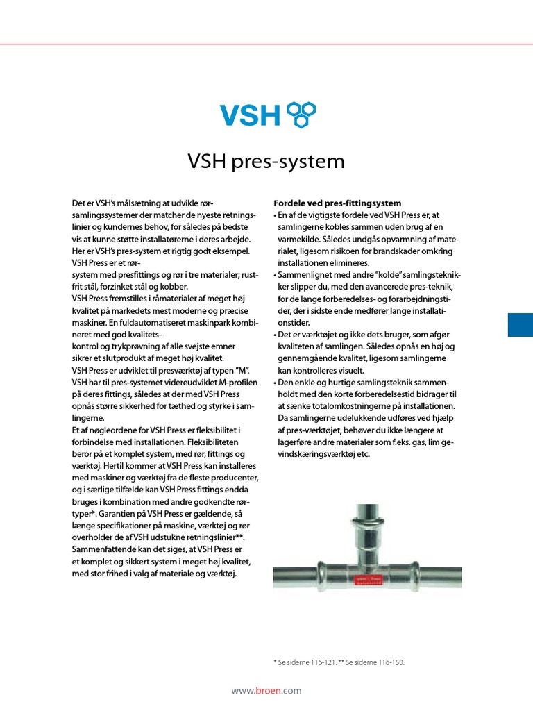 VSH Press Teknisk Hand Book | PDF