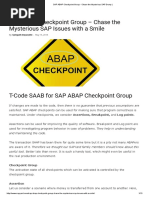 ABAP Checkpoint Group - Chase The Mysterious SAP Dump