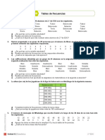 Tablas de frecuencias y estadística en 2.o de ESO