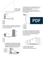 Examen de Angulos de Elevacion y Depresion