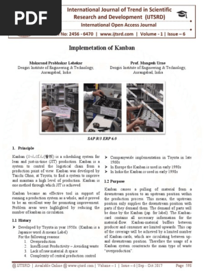 Implemetation of Kanban