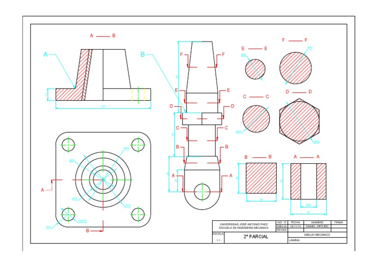 Plano de pieza mecanica