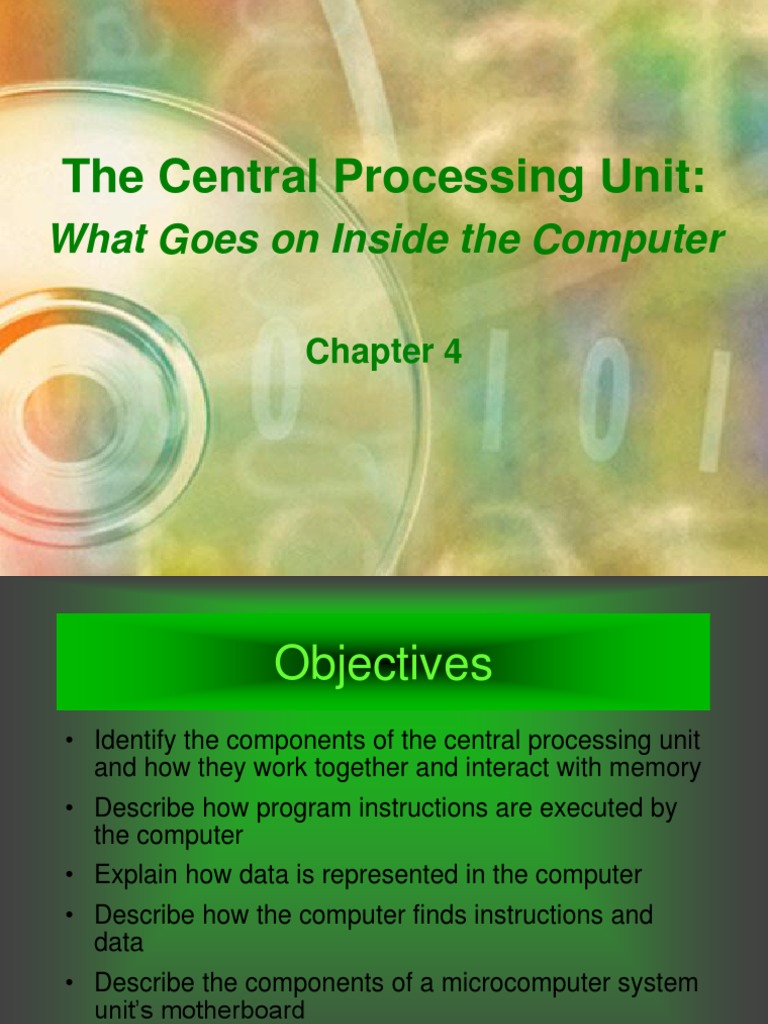 The Central Processing Unit:: What Goes On Inside The Computer | PDF ...