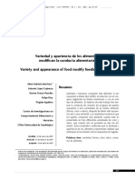 Variedad y Apariencia de Los Alimentos Modifican La Conducta Alimentaria Variety and Appearance of Food Modify Feeding Behavior