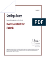 Santiago Funes: How To Learn Math: For Students
