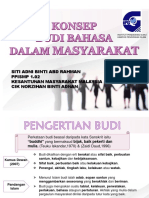 Konsep Budi Bahasa Dalam Masyarakat