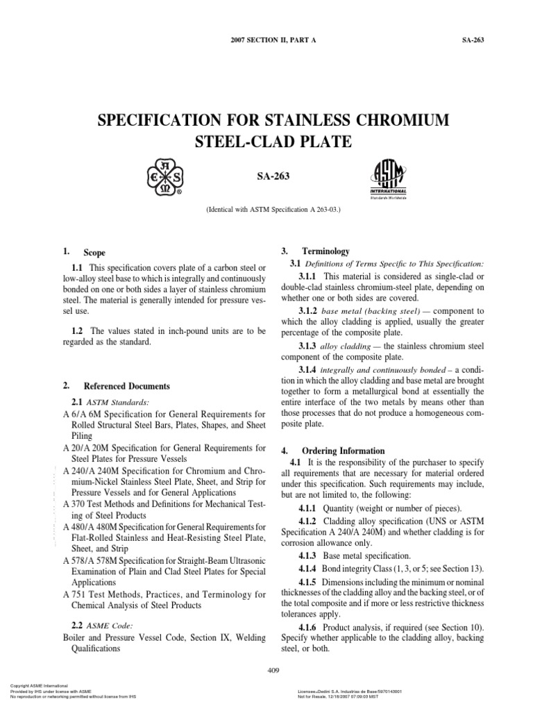 Sa 263 | PDF | Structural Steel | Welding