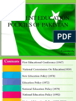 Presentation on Education Policies of Pakistan