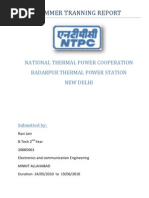Download NTPC BADARPUR Summer Tranning report by Ravi Jain SN38478152 doc pdf