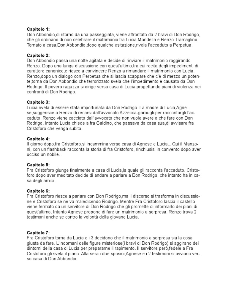 Verifica Su Manzoni E Promessi Sposi Pdf