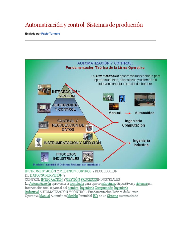 Automatizacion Y Control Automatizacion Ingenieria De Sistemas